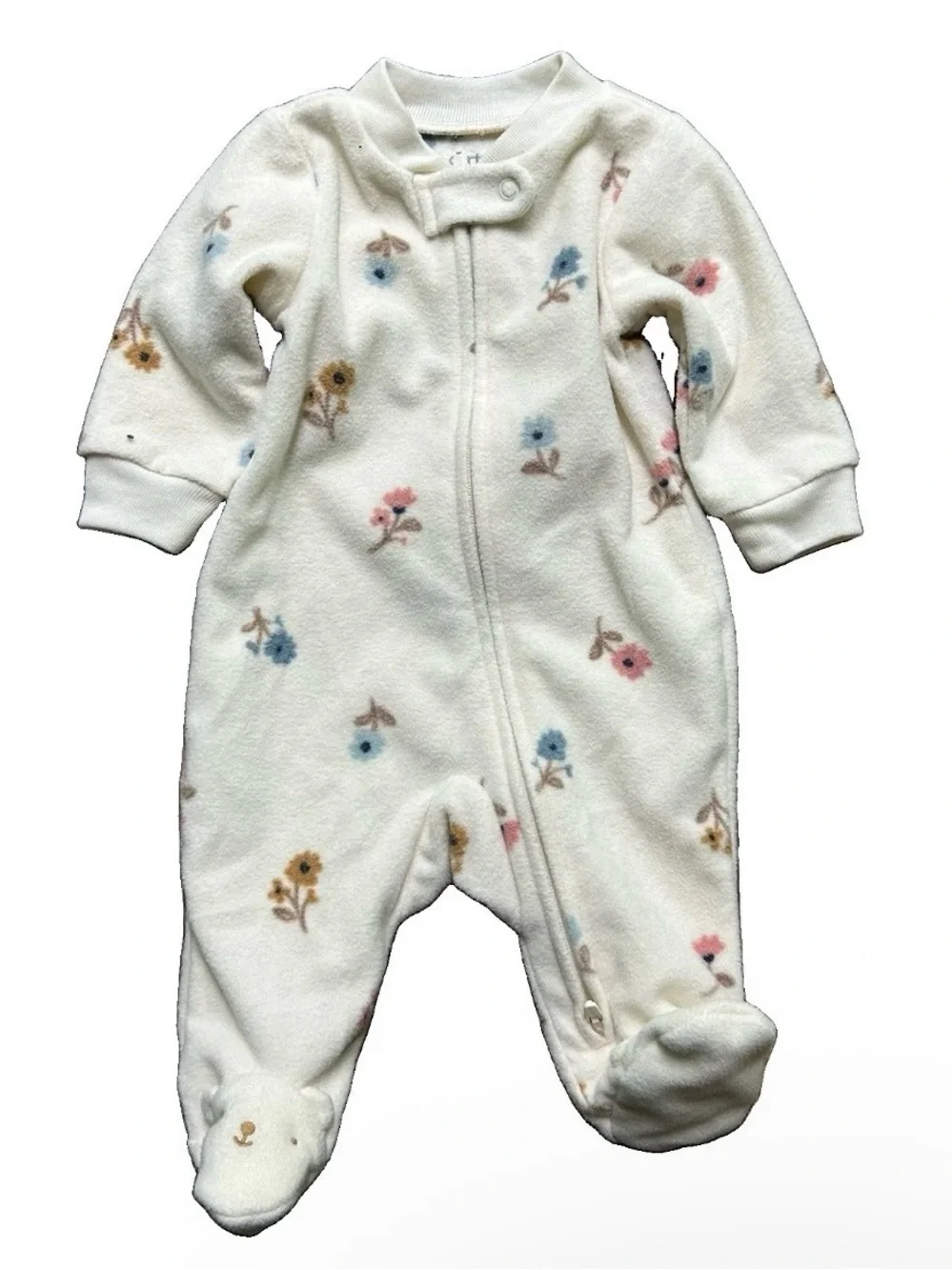 Baby Girl Footie Pajamas 2 Way Zipper Fleece Size Newborn